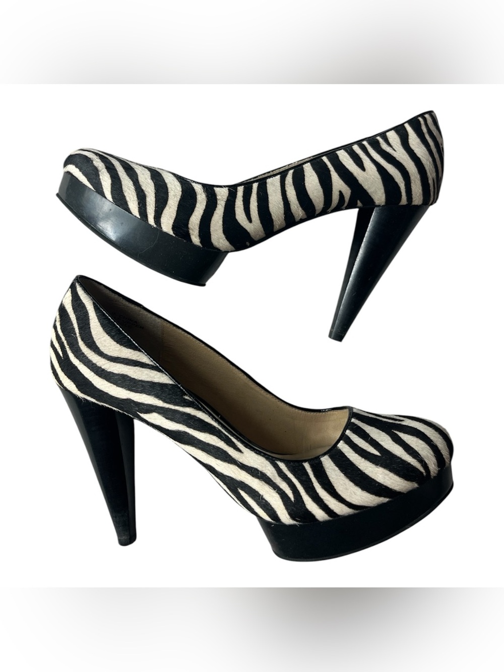 MICHAEL KORS ZEBRA CALF HAIR HEELS WOMENS 7.5
